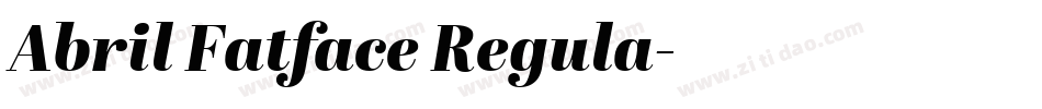Abril Fatface Regula字体转换